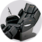 Czarny fotel z masażem