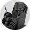 Kruczoczarny fotel z masażem